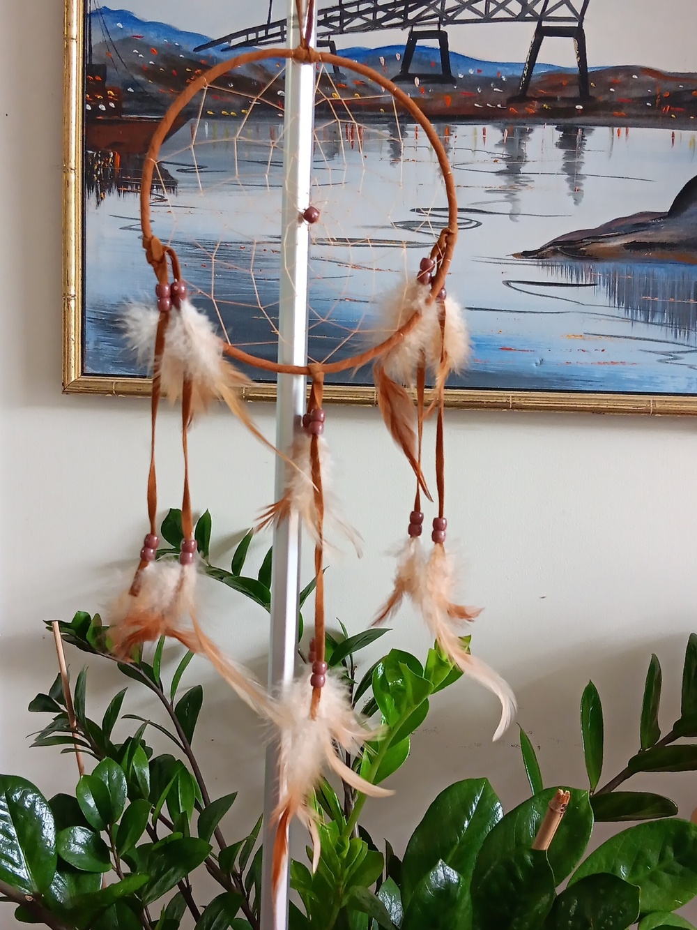 Chick-Themed Dreamcatcher  15x15" and Native American Dream Catcher 6" NEW - Picture 5 of 7
